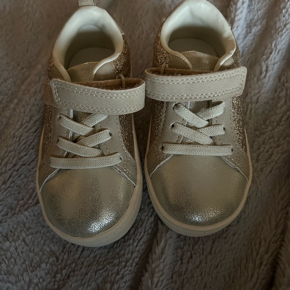 Kids Gold Sneakers